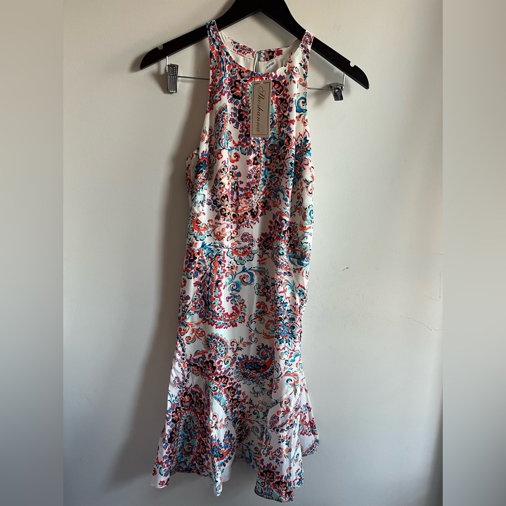 NWT Shoshanna 100% SILK Paisley Midi Dress - 4